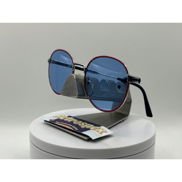 Vintage Eyeglasses NOS Large Round Blue Lens Red/Blue Frame 1990s-2000s - Picture 9 of 9